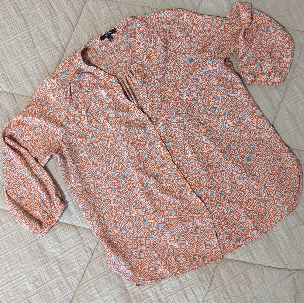 NYDJ Pintuck Blouse, Size Small